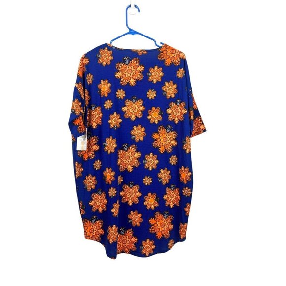 LuLaRoe Irma Women's Blue & Orange Top - Picture 2 of 6